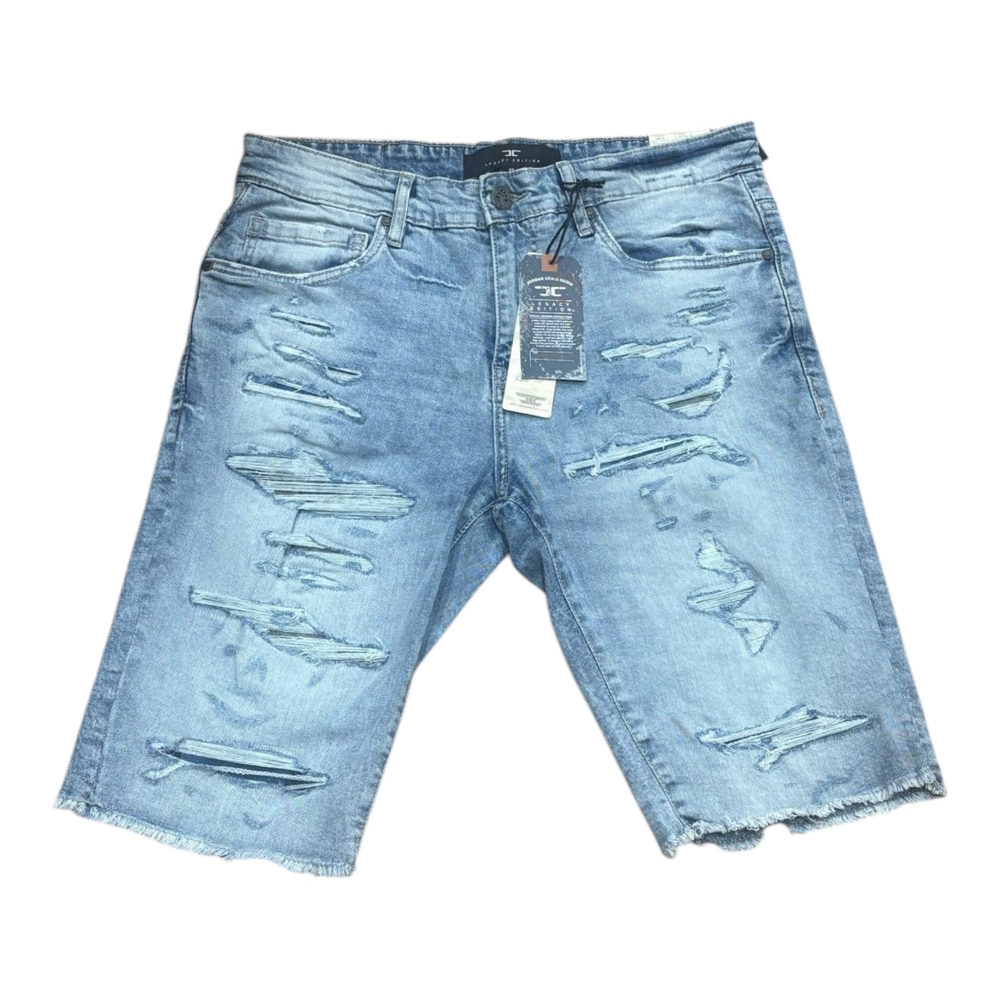 JORDAN CRAIG: Shreds Denim Shorts J3220